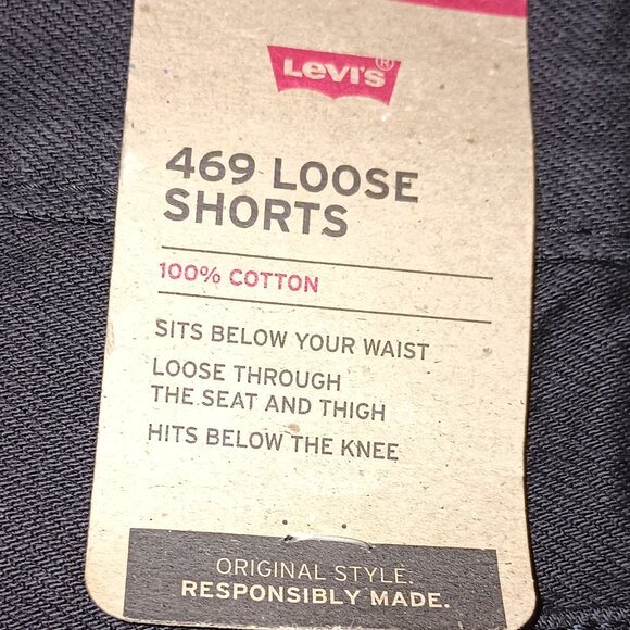 NEW Men's Levi's 469 Loose Shorts Black 46 - Picture 6 of 7